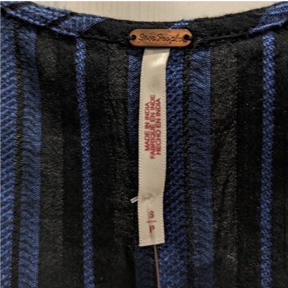 Really Adorable! NWT Free People Reversible Tie Front Knotted Striped Tank Tunic - Picture 4 of 4